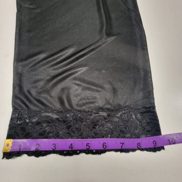 Sheer Black Pants Elastic Waist Wide Leg Long Black Pants - Size S, M - Picture 8 of 11